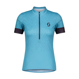 SCOTT Cycling short sleeve jersey - ENDURANCE 20 LADY - light blue