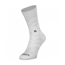 SCOTT Cyclingclassic socks - TRAIL CAMO CREW - white/black