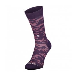 SCOTT Cyclingclassic socks - TRAIL CAMO CREW - purple/white