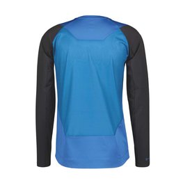SCOTT Cycling summer long sleeve jersey - TRAIL PROGRESS - black/blue