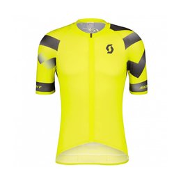 SCOTT Cycling short sleeve jersey - RC PREMIUM CLIMBER - black/yellow