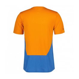 SCOTT Cycling short sleeve jersey - TRAIL FLOW DRI SS - blue/orange