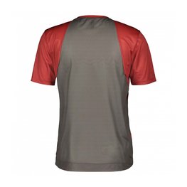 SCOTT Cycling short sleeve jersey - TRAIL VERTIC SS - red/grey