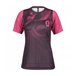 SCOTT Cycling short sleeve jersey - TRAIL VERTIC LADY - pink/purple