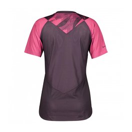 SCOTT Cycling short sleeve jersey - TRAIL VERTIC LADY - pink/purple