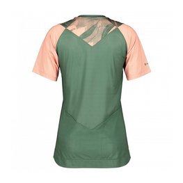 SCOTT Cycling short sleeve jersey - TRAIL VERTIC LADY - green/pink
