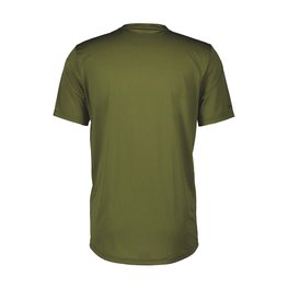 SCOTT Cycling short sleeve jersey - TRAIL FLOW ZIP SS - green