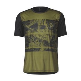 SCOTT Cycling short sleeve jersey - TRAIL FLOW SS - green/black
