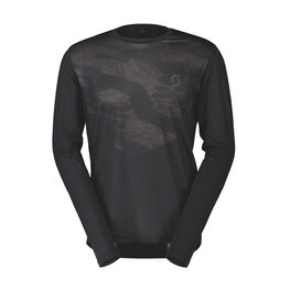 SCOTT Cycling summer long sleeve jersey - TRAIL FLOW LS - black/grey