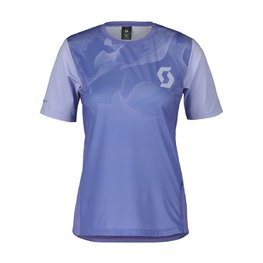 SCOTT Cycling short sleeve jersey - TRAIL VERTIC SS LADY - light blue/blue