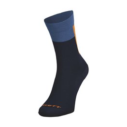 SCOTT Cyclingclassic socks - BLOCK STRIPE CREW - blue/orange