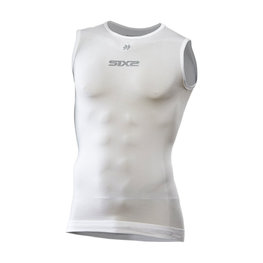 SIX2 Cycling sleeve less t-shirt - SML BT - white