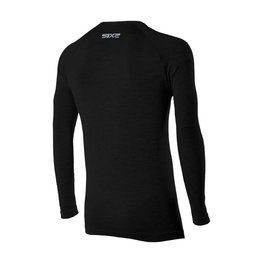 SIX2 Cycling long sleeve t-shirt - SERAFINO MERINOS - black