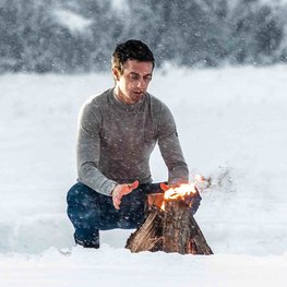 SIX2 Cycling long sleeve t-shirt - TS3 MERINOS - grey