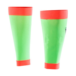 SIX2 Cycling knee-length leg warmers - CALF - red/green