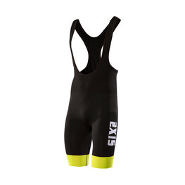 SIX2 Cycling bib shorts - SLP STRIPES - yellow/black