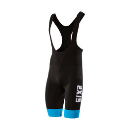 SIX2 Cycling bib shorts - SLP STRIPES - blue/black