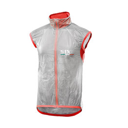 SIX2 Cycling gilet - GHOST - transparent/red