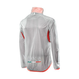 SIX2 Cycling windproof jacket - GHOST - red/transparent