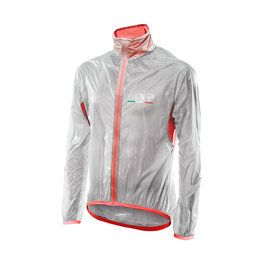 SIX2 Cycling windproof jacket - GHOST - red/transparent