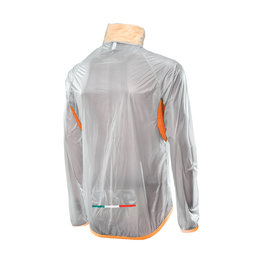 SIX2 Cycling windproof jacket - GHOST - transparent/orange