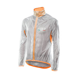 SIX2 Cycling windproof jacket - GHOST - transparent/orange