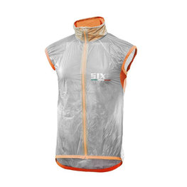 SIX2 Cycling gilet - GHOST - transparent/orange