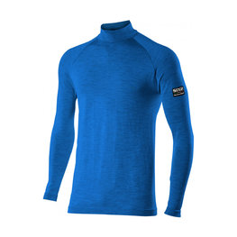 SIX2 Cycling long sleeve t-shirt - TS3 MERINOS - blue