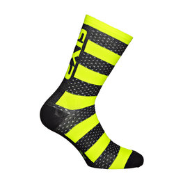 SIX2 Cyclingclassic socks - LUXURY MERINO - black/yellow