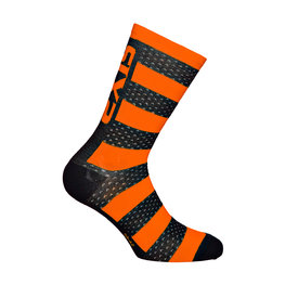 SIX2 Cyclingclassic socks - LUXURY MERINO - orange/black