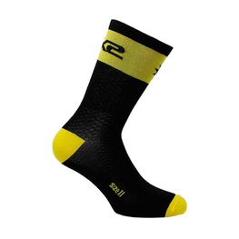 SIX2 Cyclingclassic socks - SHORT LOGO - black/yellow