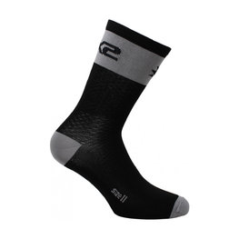SIX2 Cyclingclassic socks - SHORT LOGO - grey/black