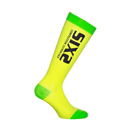 SIX2 Cycling knee-socks - RECOVERY - black/green/yellow