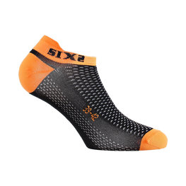 SIX2 Cycling ankle socks - FANT S - black/orange