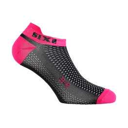 SIX2 Cycling ankle socks - FANT S - black/pink