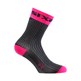 SIX2 Cyclingclassic socks - SHORT S - black/pink