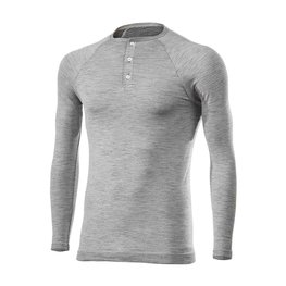 SIX2 Cycling long sleeve t-shirt - SERAFINO MERINOS - grey