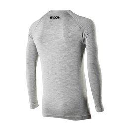 SIX2 Cycling long sleeve t-shirt - SERAFINO MERINOS - grey
