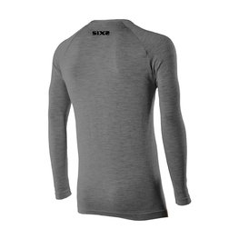 SIX2 Cycling long sleeve t-shirt - SERAFINO MERINOS - grey