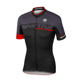 SPORTFUL Cycling short sleeve jersey - SC TEAM - black/red