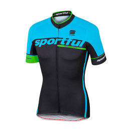 SPORTFUL Cycling short sleeve jersey - SC TEAM - black/light blue