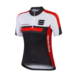 SPORTFUL Cycling short sleeve jersey - GRUPPETTO KIDS - red/black/white
