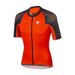 SPORTFUL Cycling short sleeve jersey - BODYFIT SPEEDSKIN - orange/black