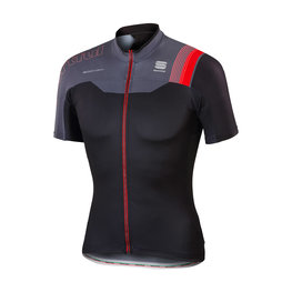 SPORTFUL Cycling short sleeve jersey - BODYFIT PRO TEAM - black/grey