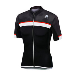 SPORTFUL Cycling short sleeve jersey - PISTA - red/black/white
