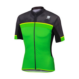 SPORTFUL Cycling short sleeve jersey - PISTA - grey/green
