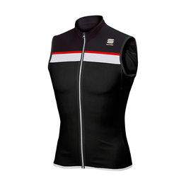 SPORTFUL Cycling sleeveless jersey - PISTA - black/white
