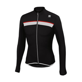 SPORTFUL Cycling summer long sleeve jersey - PISTA SUMMER - red/black/white