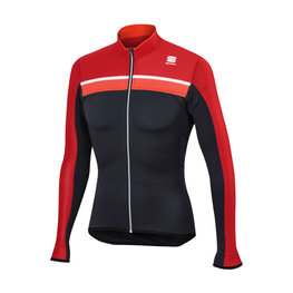 SPORTFUL Cycling summer long sleeve jersey - PISTA SUMMER - red/grey
