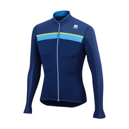 SPORTFUL Cycling summer long sleeve jersey - PISTA SUMMER - blue